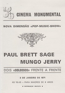 Portugese gig advert.